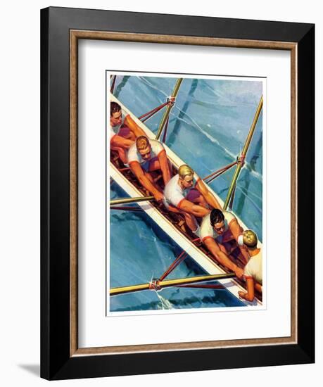 "Scullers,"June 25, 1938-Michael Dolas-Framed Giclee Print