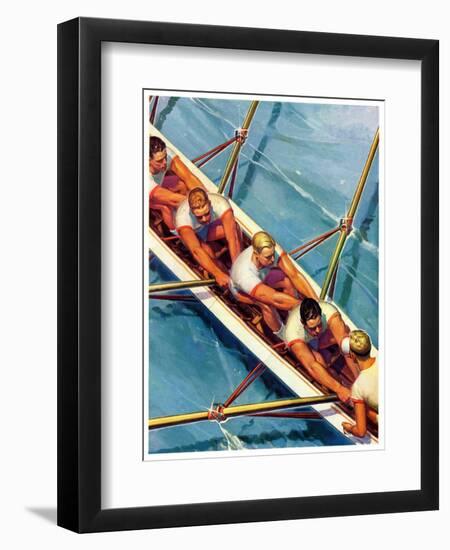 "Scullers,"June 25, 1938-Michael Dolas-Framed Giclee Print