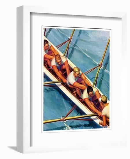 "Scullers,"June 25, 1938-Michael Dolas-Framed Giclee Print