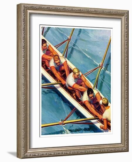 "Scullers,"June 25, 1938-Michael Dolas-Framed Giclee Print