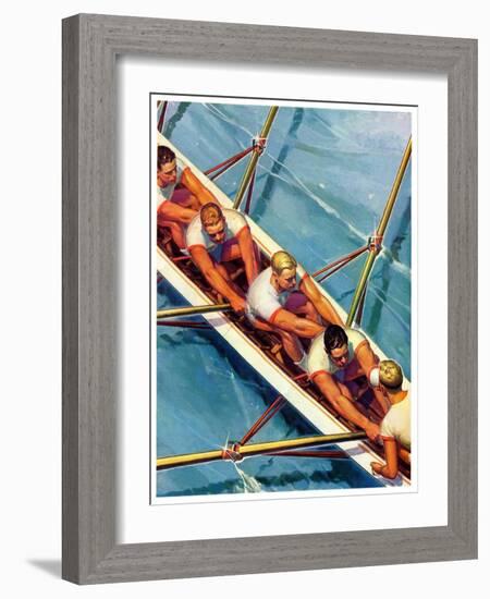 "Scullers,"June 25, 1938-Michael Dolas-Framed Giclee Print