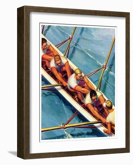 "Scullers,"June 25, 1938-Michael Dolas-Framed Giclee Print