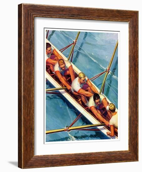 "Scullers,"June 25, 1938-Michael Dolas-Framed Giclee Print