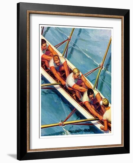 "Scullers,"June 25, 1938-Michael Dolas-Framed Giclee Print