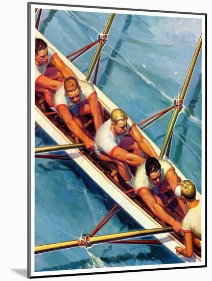 "Scullers,"June 25, 1938-Michael Dolas-Mounted Giclee Print