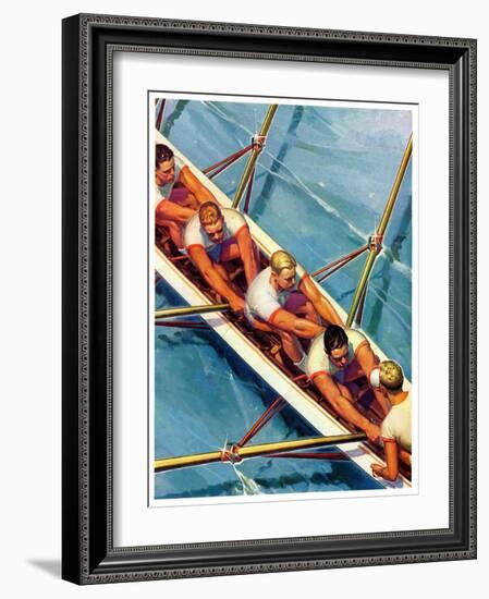 "Scullers,"June 25, 1938-Michael Dolas-Framed Giclee Print