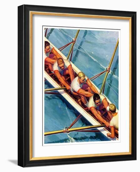 "Scullers,"June 25, 1938-Michael Dolas-Framed Giclee Print