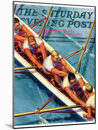 "Scullers," Saturday Evening Post Cover, June 25, 1938-Michael Dolas-Mounted Giclee Print