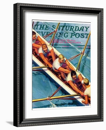 "Scullers," Saturday Evening Post Cover, June 25, 1938-Michael Dolas-Framed Giclee Print