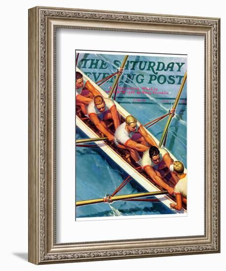 "Scullers," Saturday Evening Post Cover, June 25, 1938-Michael Dolas-Framed Giclee Print