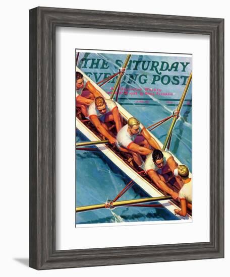 "Scullers," Saturday Evening Post Cover, June 25, 1938-Michael Dolas-Framed Giclee Print