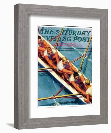 "Scullers," Saturday Evening Post Cover, June 25, 1938-Michael Dolas-Framed Giclee Print