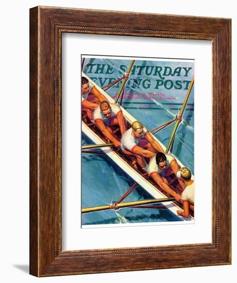 "Scullers," Saturday Evening Post Cover, June 25, 1938-Michael Dolas-Framed Giclee Print