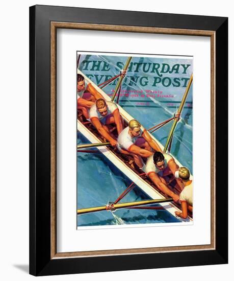 "Scullers," Saturday Evening Post Cover, June 25, 1938-Michael Dolas-Framed Giclee Print