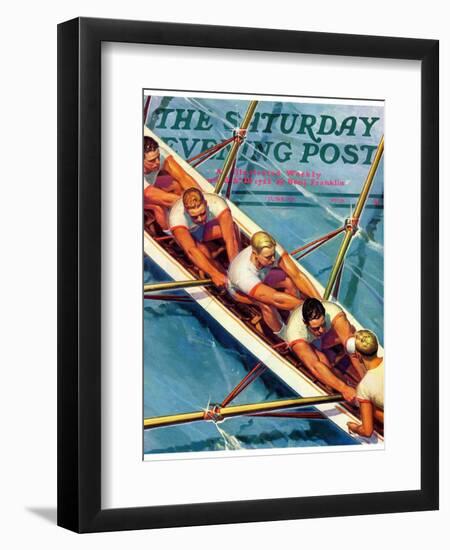 "Scullers," Saturday Evening Post Cover, June 25, 1938-Michael Dolas-Framed Giclee Print