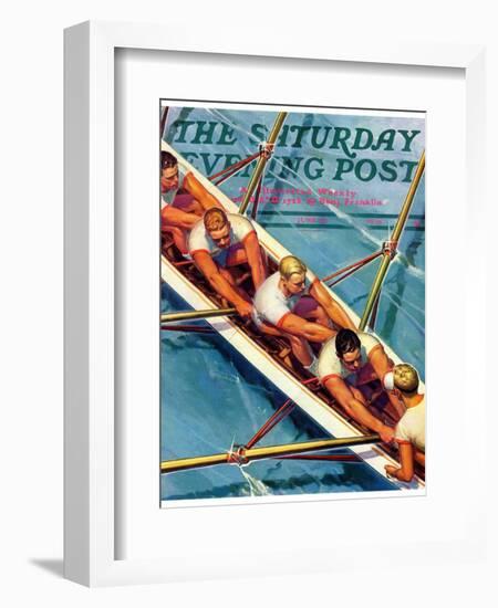 "Scullers," Saturday Evening Post Cover, June 25, 1938-Michael Dolas-Framed Giclee Print