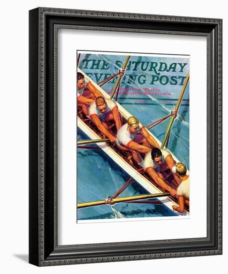 "Scullers," Saturday Evening Post Cover, June 25, 1938-Michael Dolas-Framed Giclee Print