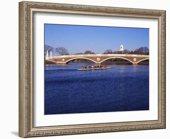 Sculling on the Charles River, Harvard University, Cambridge, Massachusetts-Rob Tilley-Framed Photographic Print