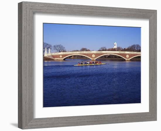 Sculling on the Charles River, Harvard University, Cambridge, Massachusetts-Rob Tilley-Framed Photographic Print