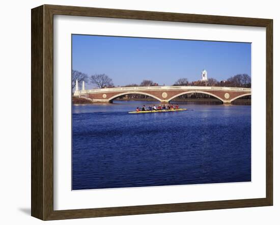 Sculling on the Charles River, Harvard University, Cambridge, Massachusetts-Rob Tilley-Framed Photographic Print