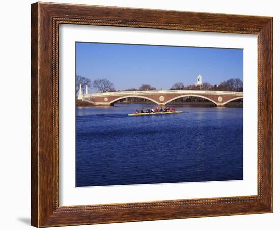 Sculling on the Charles River, Harvard University, Cambridge, Massachusetts-Rob Tilley-Framed Photographic Print