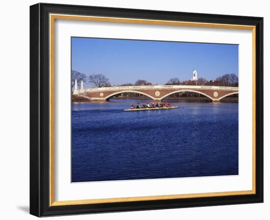 Sculling on the Charles River, Harvard University, Cambridge, Massachusetts-Rob Tilley-Framed Photographic Print