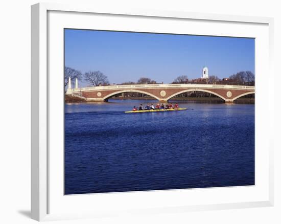 Sculling on the Charles River, Harvard University, Cambridge, Massachusetts-Rob Tilley-Framed Photographic Print