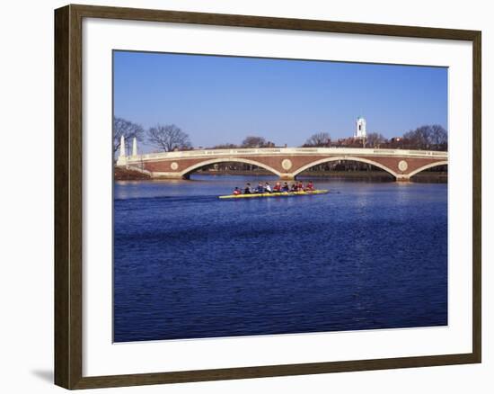 Sculling on the Charles River, Harvard University, Cambridge, Massachusetts-Rob Tilley-Framed Photographic Print