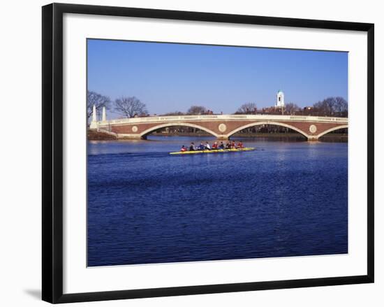 Sculling on the Charles River, Harvard University, Cambridge, Massachusetts-Rob Tilley-Framed Photographic Print