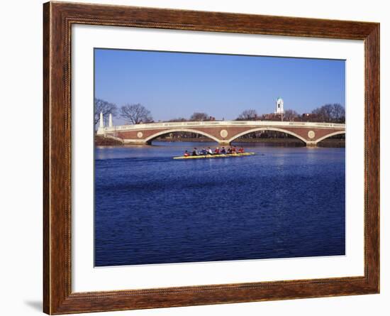 Sculling on the Charles River, Harvard University, Cambridge, Massachusetts-Rob Tilley-Framed Photographic Print