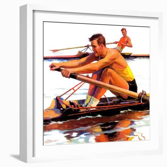 "Sculling Race,"August 15, 1936-Maurice Bower-Framed Premium Giclee Print