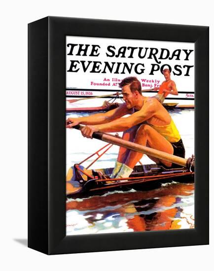 "Sculling Race," Saturday Evening Post Cover, August 15, 1936-Maurice Bower-Framed Premier Image Canvas