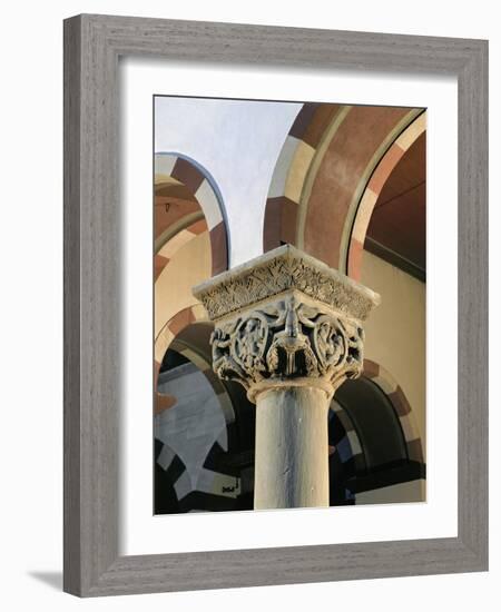 Sculpted Capital from St. Michael, Hildesheim, Four Angels, Evangelist-null-Framed Giclee Print