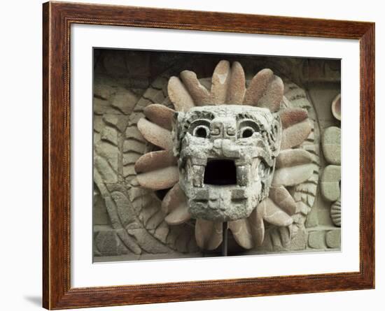 Sculpted Head of Goddess, Temple of Quetzacoatl, Teotihuacan, Mexico, North America-Desmond Harney-Framed Photographic Print