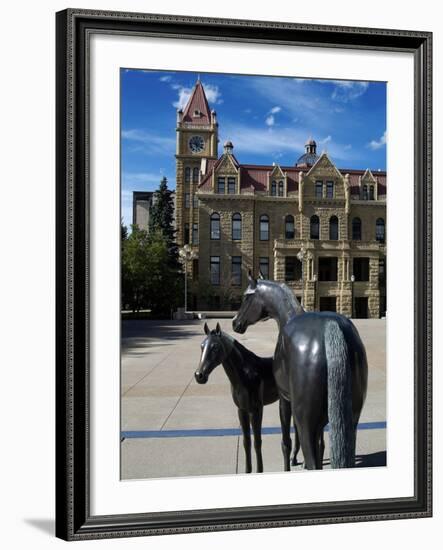 Sculpture at Calgary City Hall, Calgary, Alberta, Canada, North America-Hans Peter Merten-Framed Photographic Print