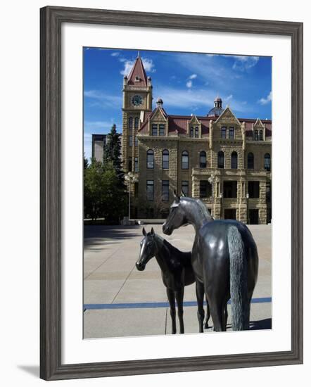 Sculpture at Calgary City Hall, Calgary, Alberta, Canada, North America-Hans Peter Merten-Framed Photographic Print