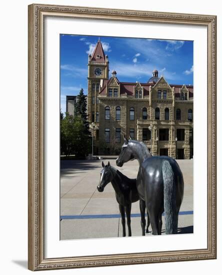 Sculpture at Calgary City Hall, Calgary, Alberta, Canada, North America-Hans Peter Merten-Framed Photographic Print