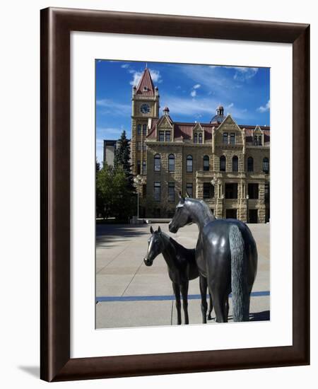 Sculpture at Calgary City Hall, Calgary, Alberta, Canada, North America-Hans Peter Merten-Framed Photographic Print