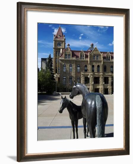 Sculpture at Calgary City Hall, Calgary, Alberta, Canada, North America-Hans Peter Merten-Framed Photographic Print