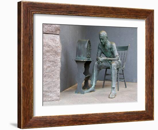 Sculpture at Franklin Delano Roosevelt Memorial, Washington DC, USA-Scott T. Smith-Framed Photographic Print