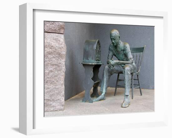 Sculpture at Franklin Delano Roosevelt Memorial, Washington DC, USA-Scott T. Smith-Framed Photographic Print