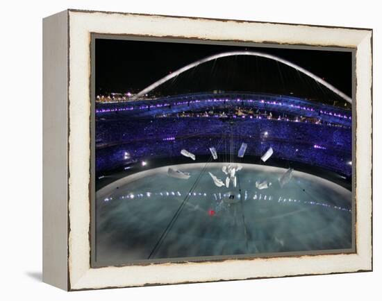 Sculpture Breaks Apart as Part of the Opening Ceremony of the 2004 Olympic Games in Athens-null-Framed Premier Image Canvas