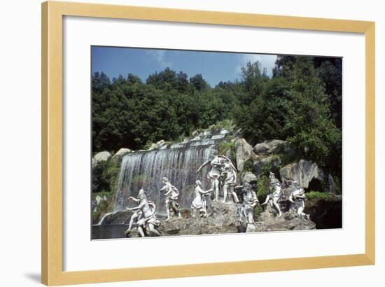 Sculpture by a Cascade, Palace of Caserta, Campania, Italy-Vivienne Sharp-Framed Photographic Print