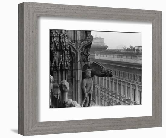 Sculpture Detail on Exterior of Il Duomo-Karen Tweedy-Holmes-Framed Photographic Print