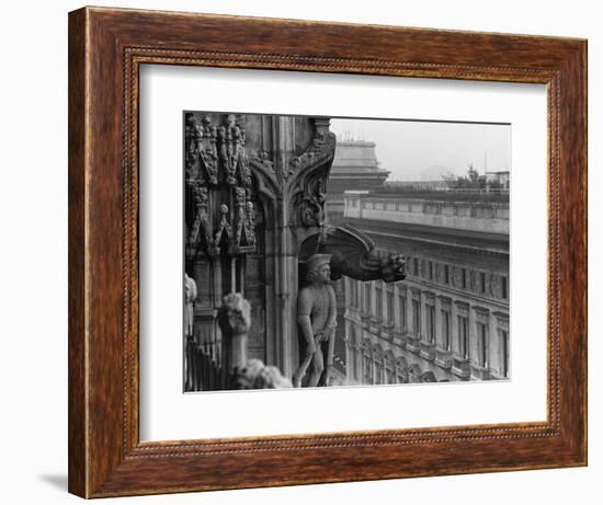 Sculpture Detail on Exterior of Il Duomo-Karen Tweedy-Holmes-Framed Photographic Print