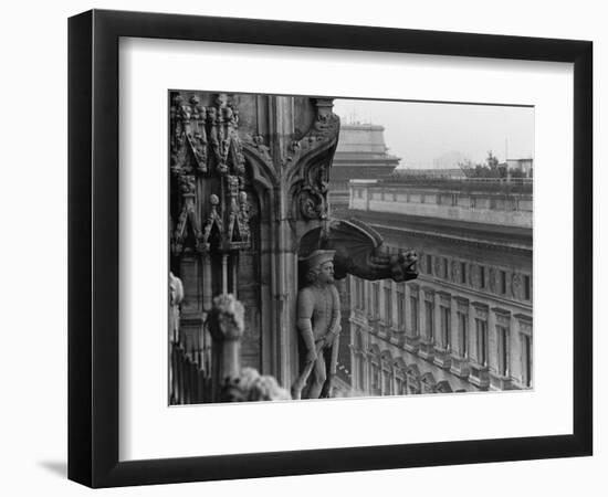 Sculpture Detail on Exterior of Il Duomo-Karen Tweedy-Holmes-Framed Photographic Print