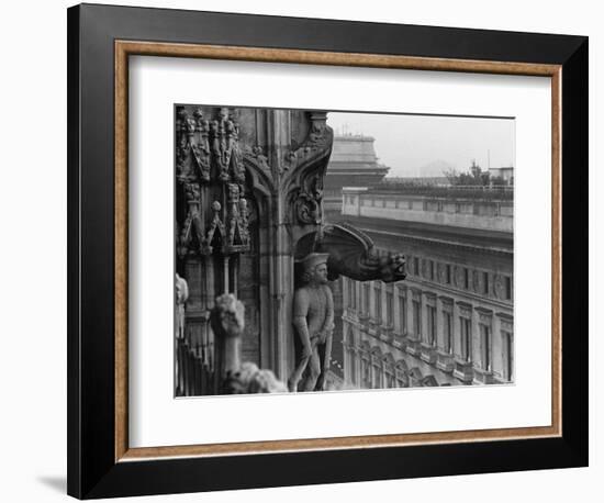 Sculpture Detail on Exterior of Il Duomo-Karen Tweedy-Holmes-Framed Photographic Print