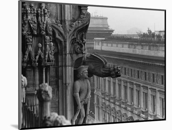 Sculpture Detail on Exterior of Il Duomo-Karen Tweedy-Holmes-Mounted Photographic Print