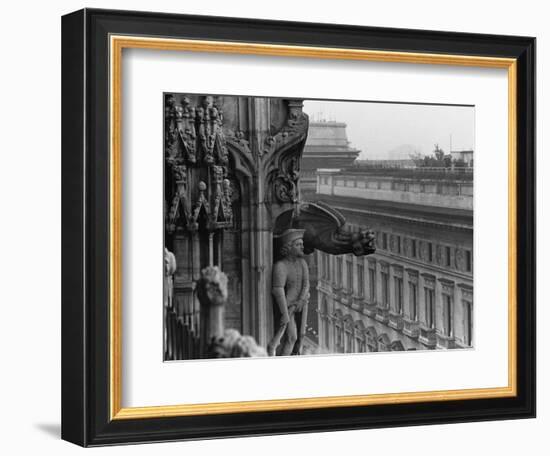 Sculpture Detail on Exterior of Il Duomo-Karen Tweedy-Holmes-Framed Photographic Print