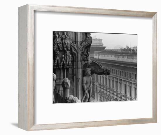 Sculpture Detail on Exterior of Il Duomo-Karen Tweedy-Holmes-Framed Photographic Print